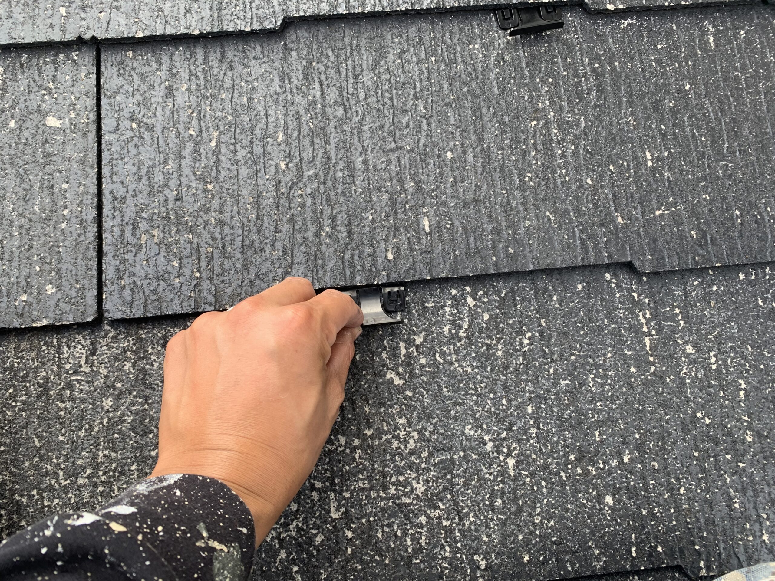 タスペーサーを設置している写真