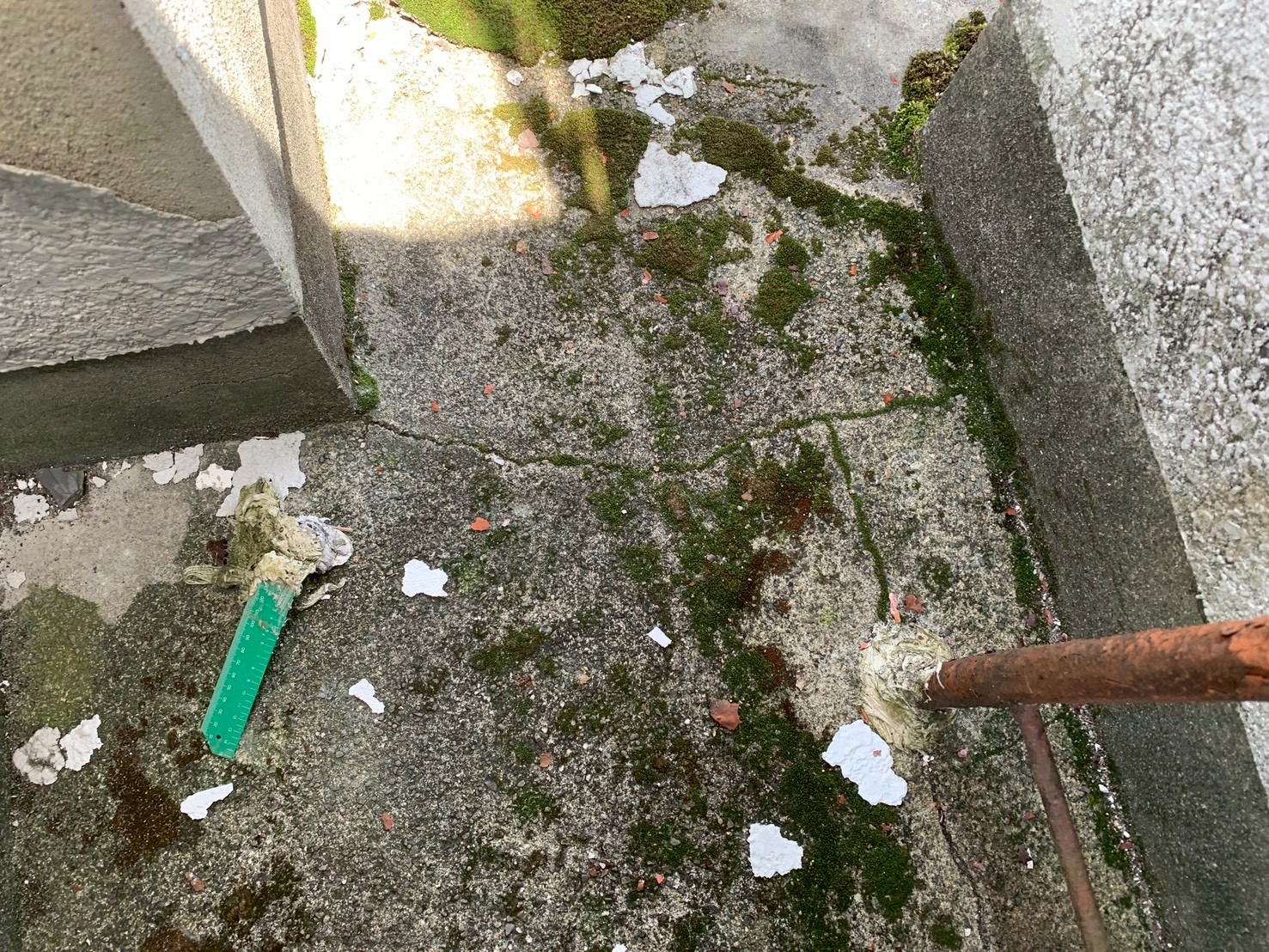 ベランダが劣化している写真