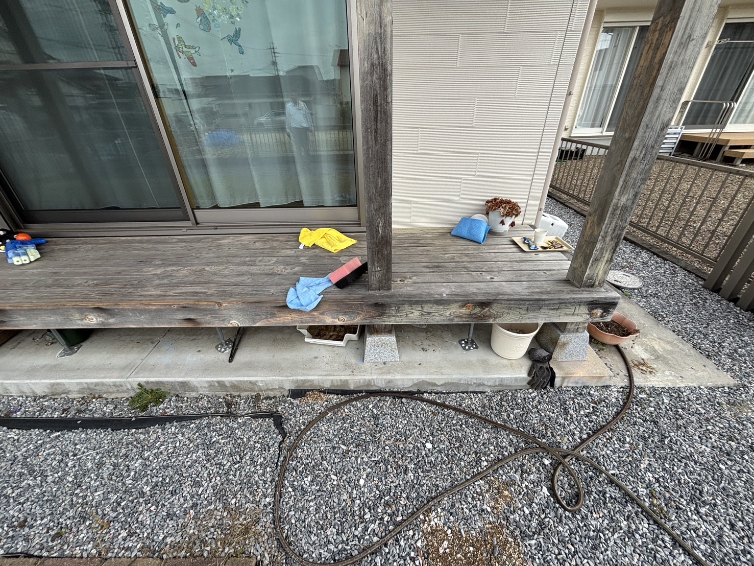 木部が劣化している写真