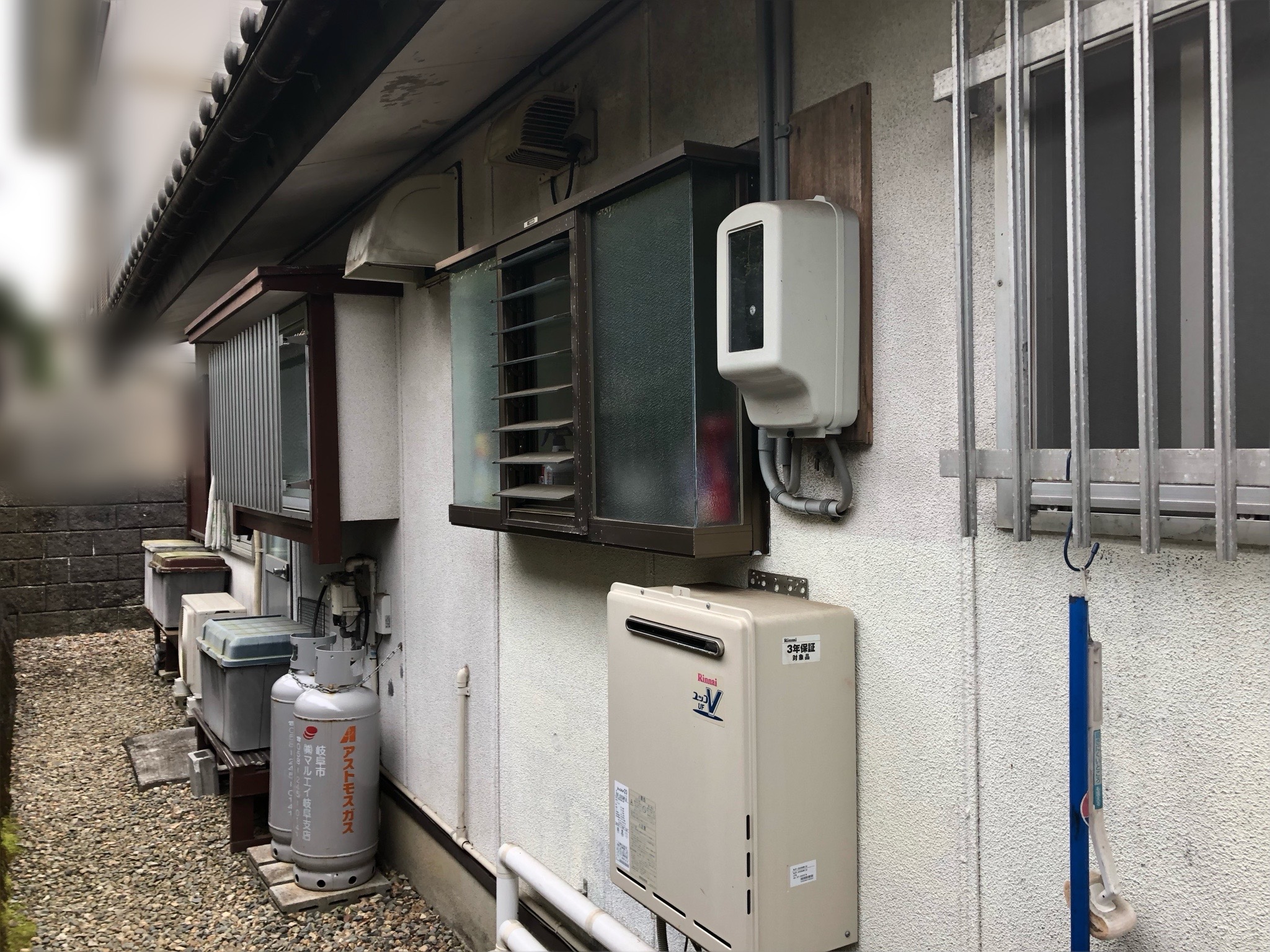 外壁が劣化している写真